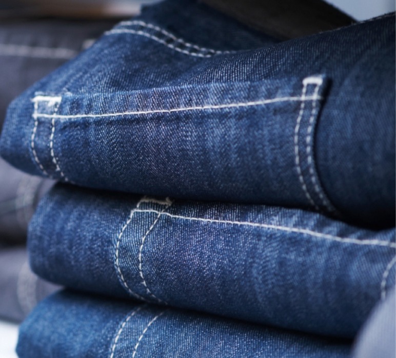 Denim jeans stitching thread